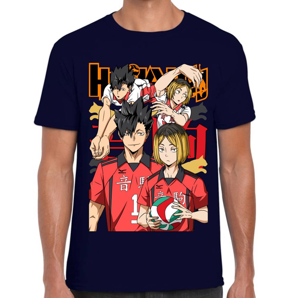Playera Haikyuu!! Tetsurō Kuroo y Kozume Algodón Premium #0002827