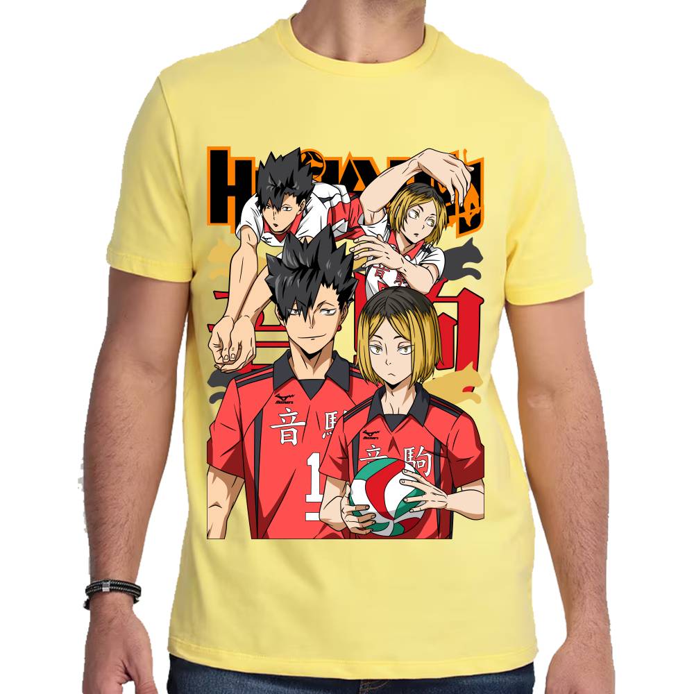 Playera Haikyuu!! Tetsurō Kuroo y Kozume Algodón Premium #0002827