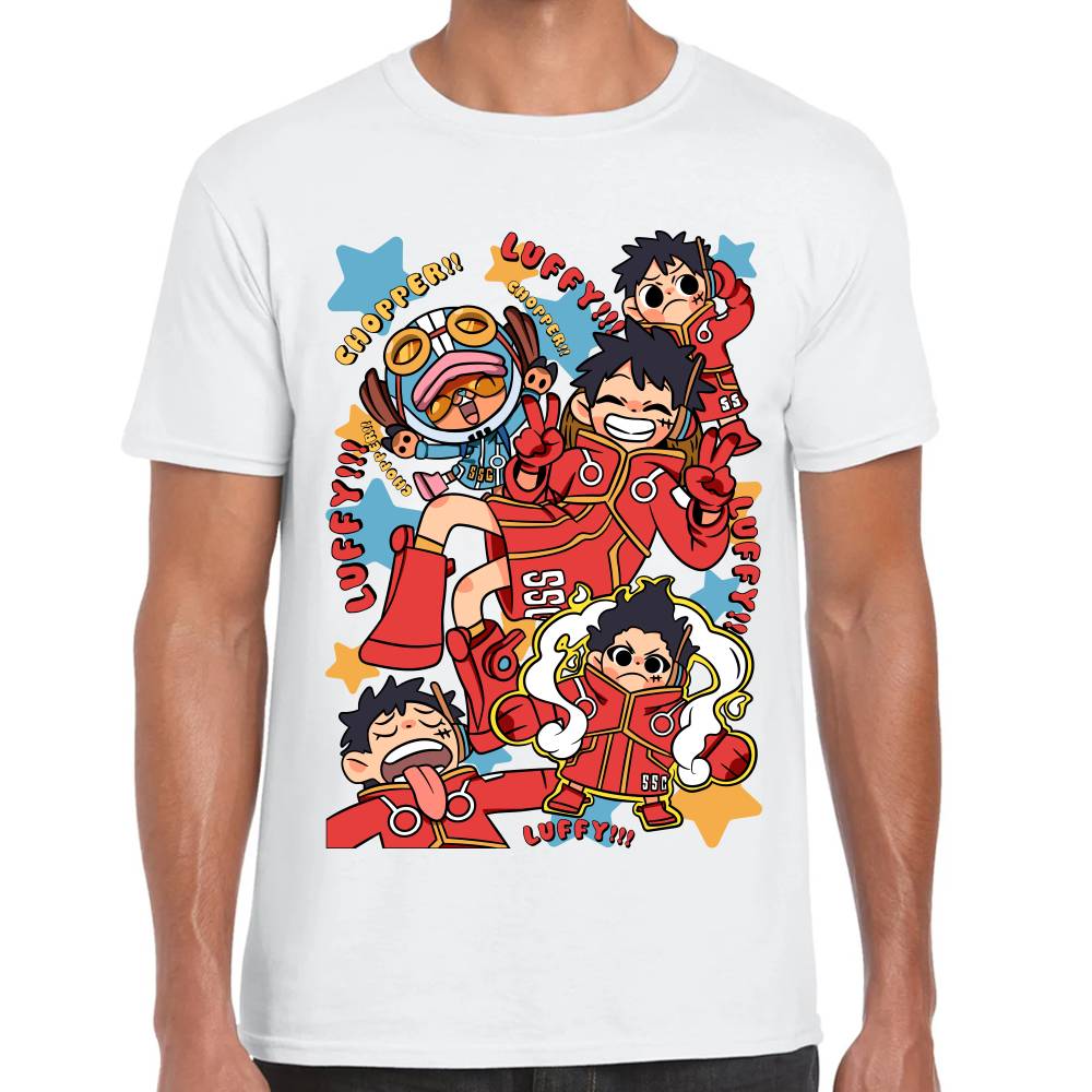 Playera One Piece Luffy Egghead Chibi Algodón Premium #0002832