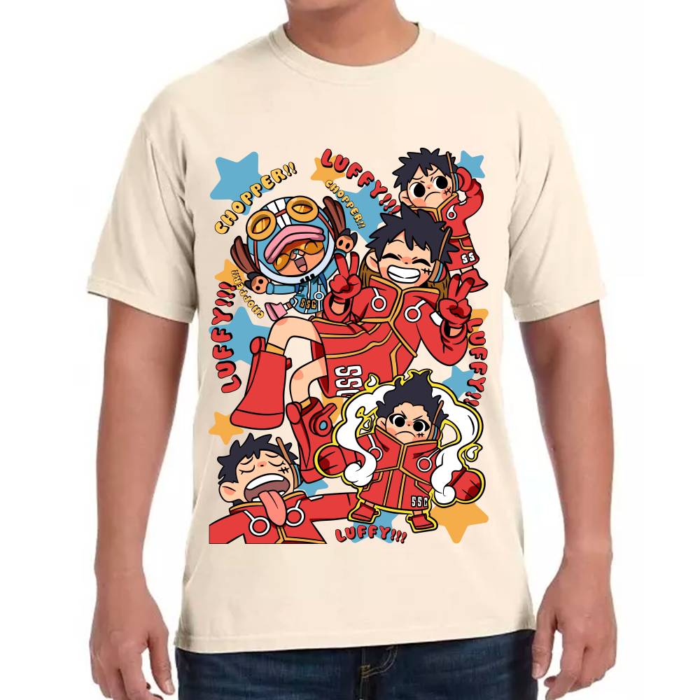 Playera One Piece Luffy Egghead Chibi Algodón Premium #0002832
