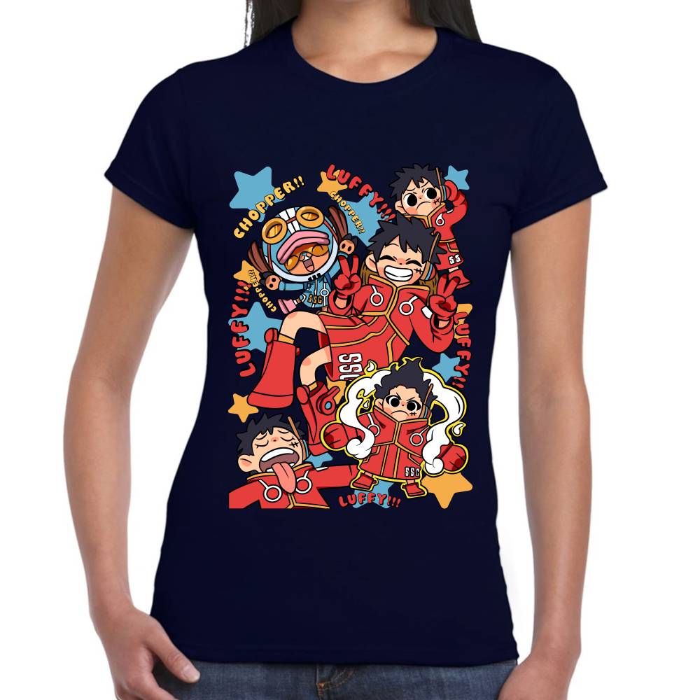 Playera One Piece Luffy Egghead Chibi Algodón Premium #0002832