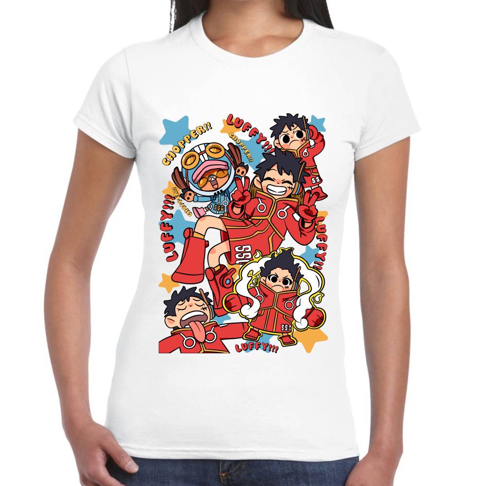 Playera One Piece Luffy Egghead Chibi Algodón Premium #0002832