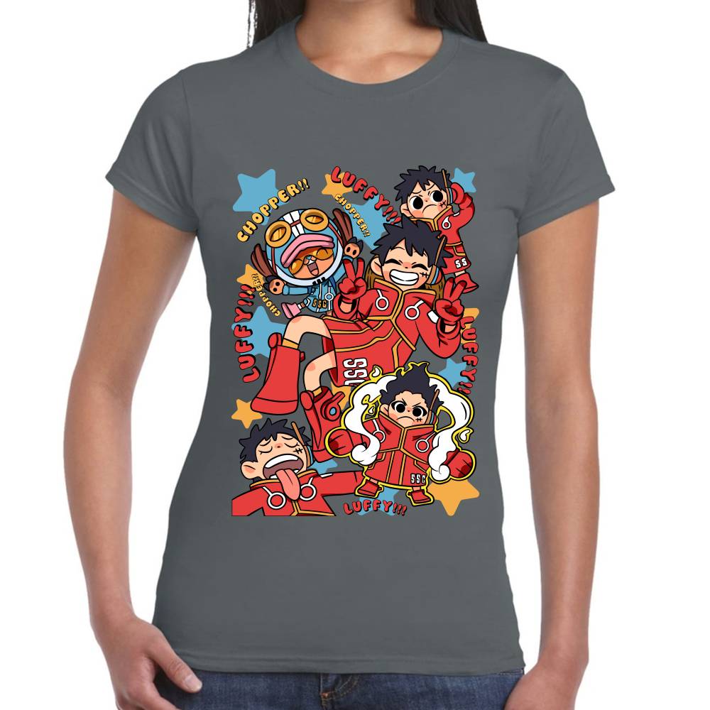 Playera One Piece Luffy Egghead Chibi Algodón Premium #0002832
