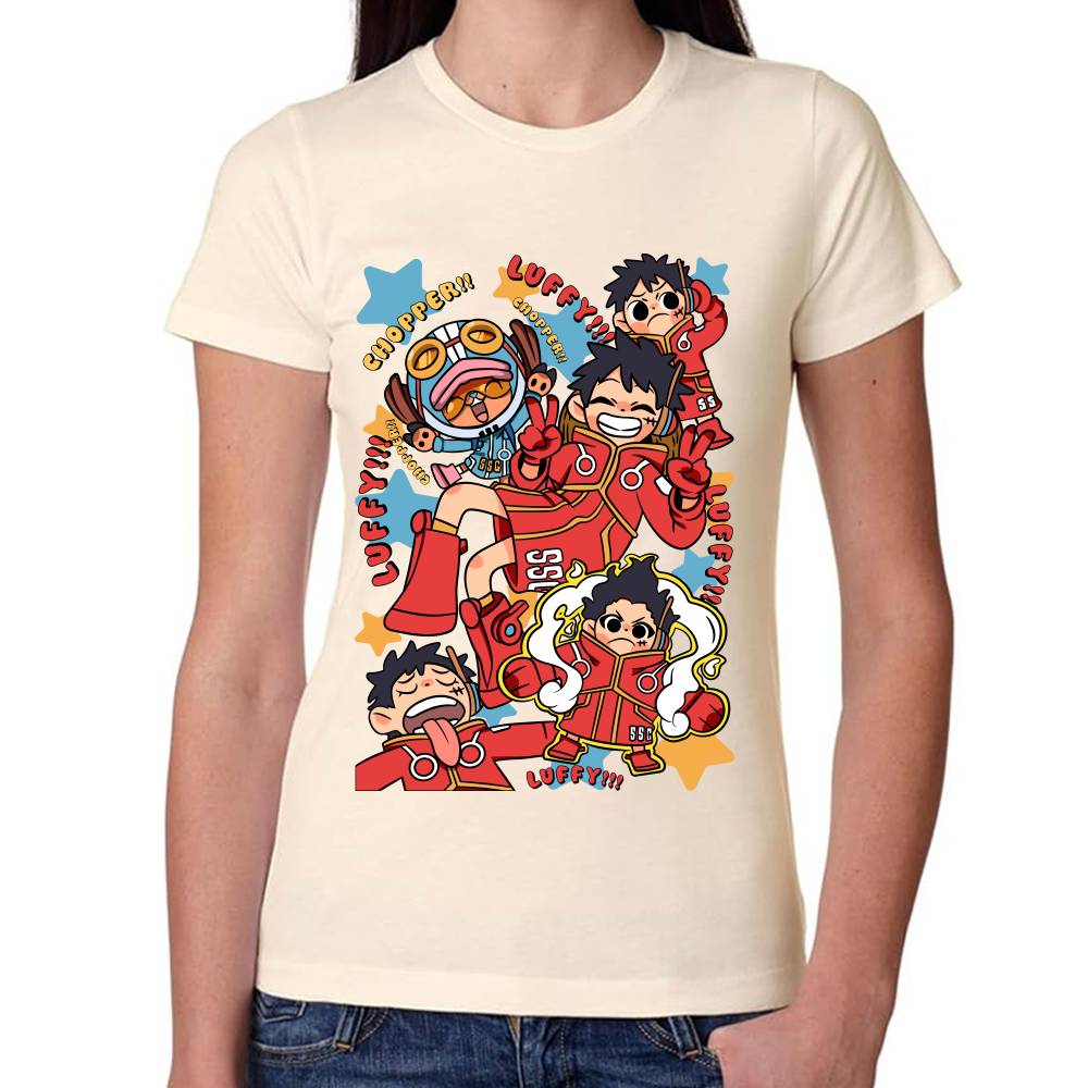 Playera One Piece Luffy Egghead Chibi Algodón Premium #0002832
