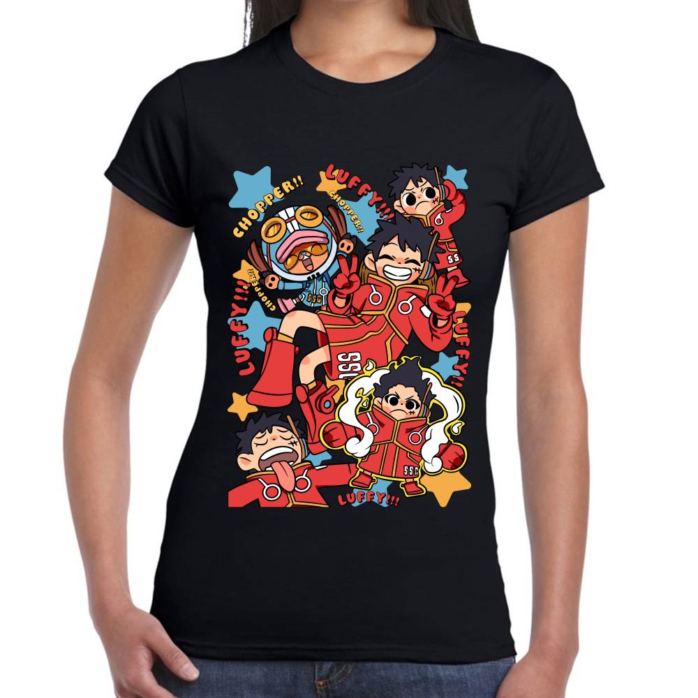 Playera One Piece Luffy Egghead Chibi Algodón Premium #0002832