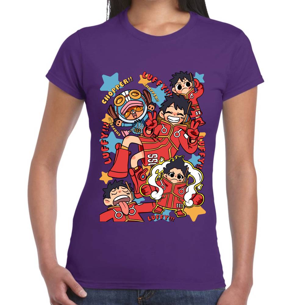Playera One Piece Luffy Egghead Chibi Algodón Premium #0002832