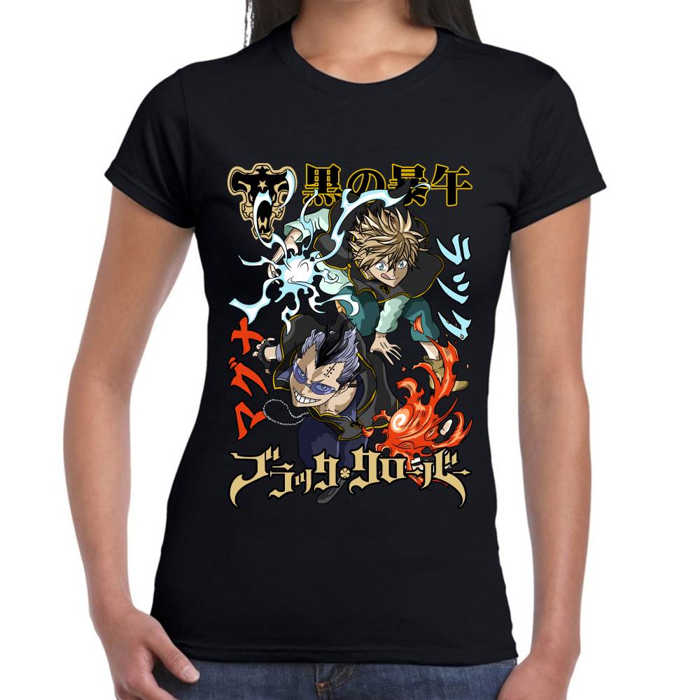 Playera Black Clover Luck y Magna Algodón Premium #0002841