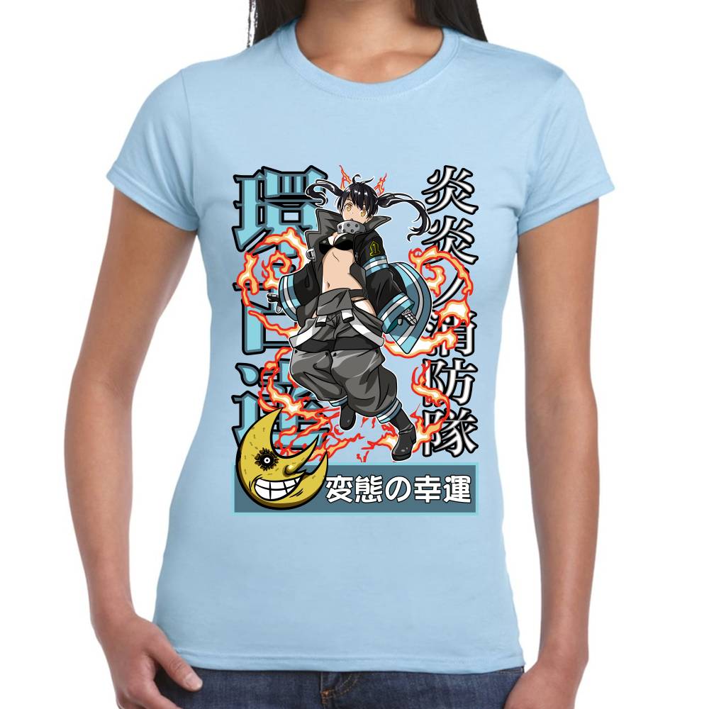 Playera Fire Force Tamaki Kotatsu Algodón Premium #0002845