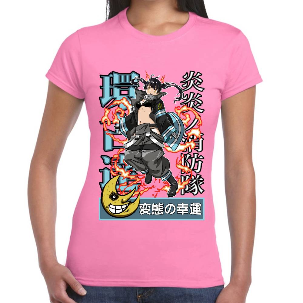Playera Fire Force Tamaki Kotatsu Algodón Premium #0002845