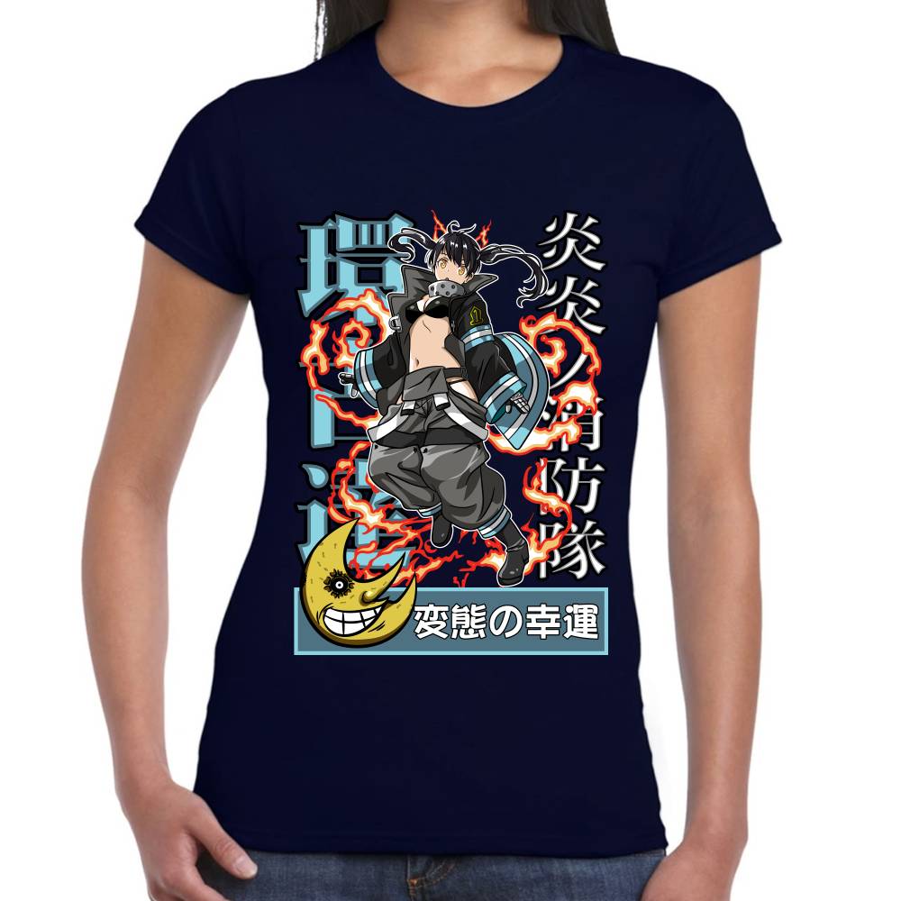 Playera Fire Force Tamaki Kotatsu Algodón Premium #0002845