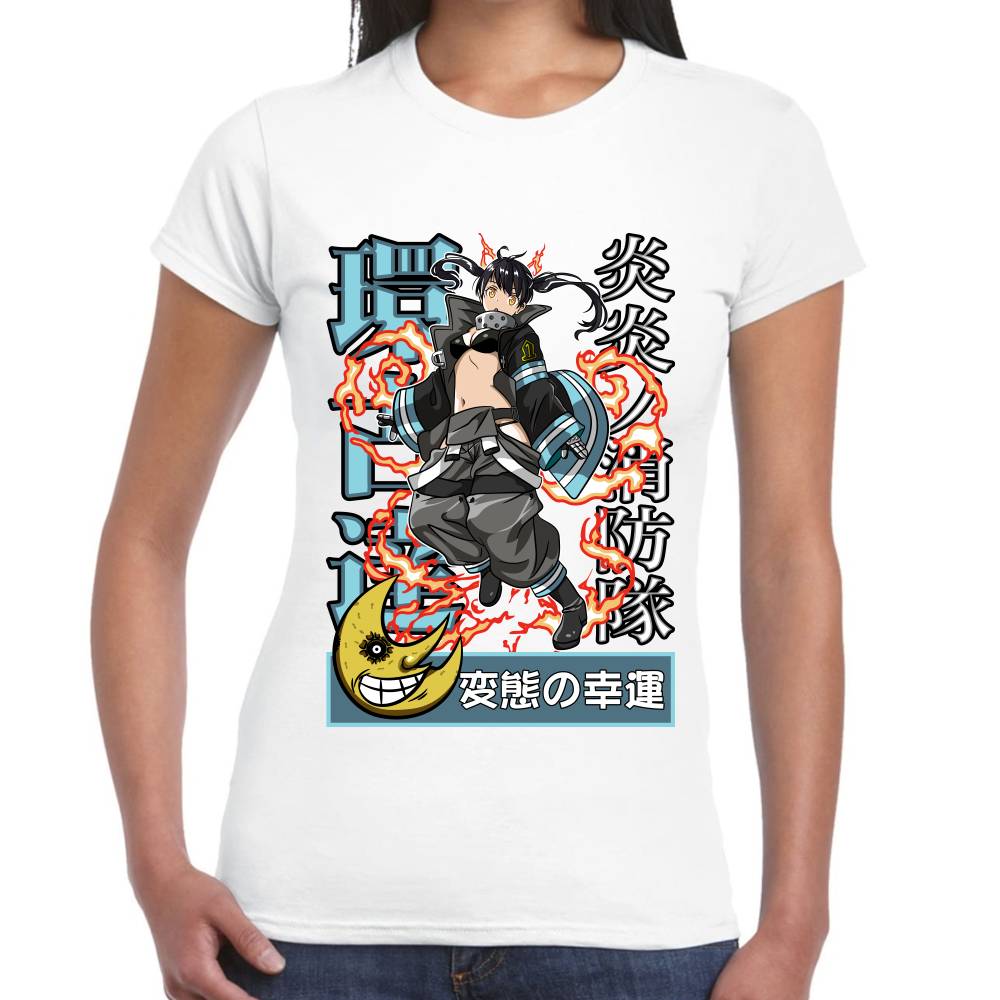 Playera Fire Force Tamaki Kotatsu Algodón Premium #0002845