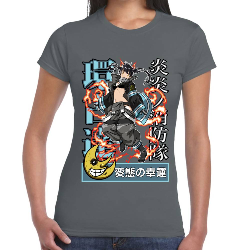 Playera Fire Force Tamaki Kotatsu Algodón Premium #0002845