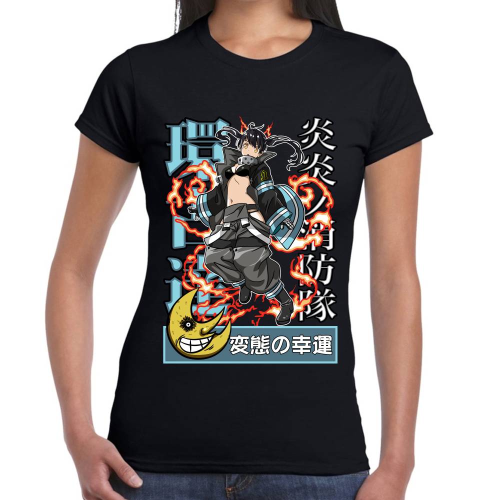 Playera Fire Force Tamaki Kotatsu Algodón Premium #0002845