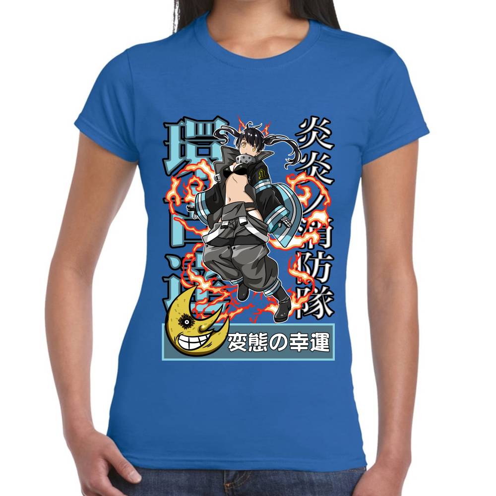 Playera Fire Force Tamaki Kotatsu Algodón Premium #0002845