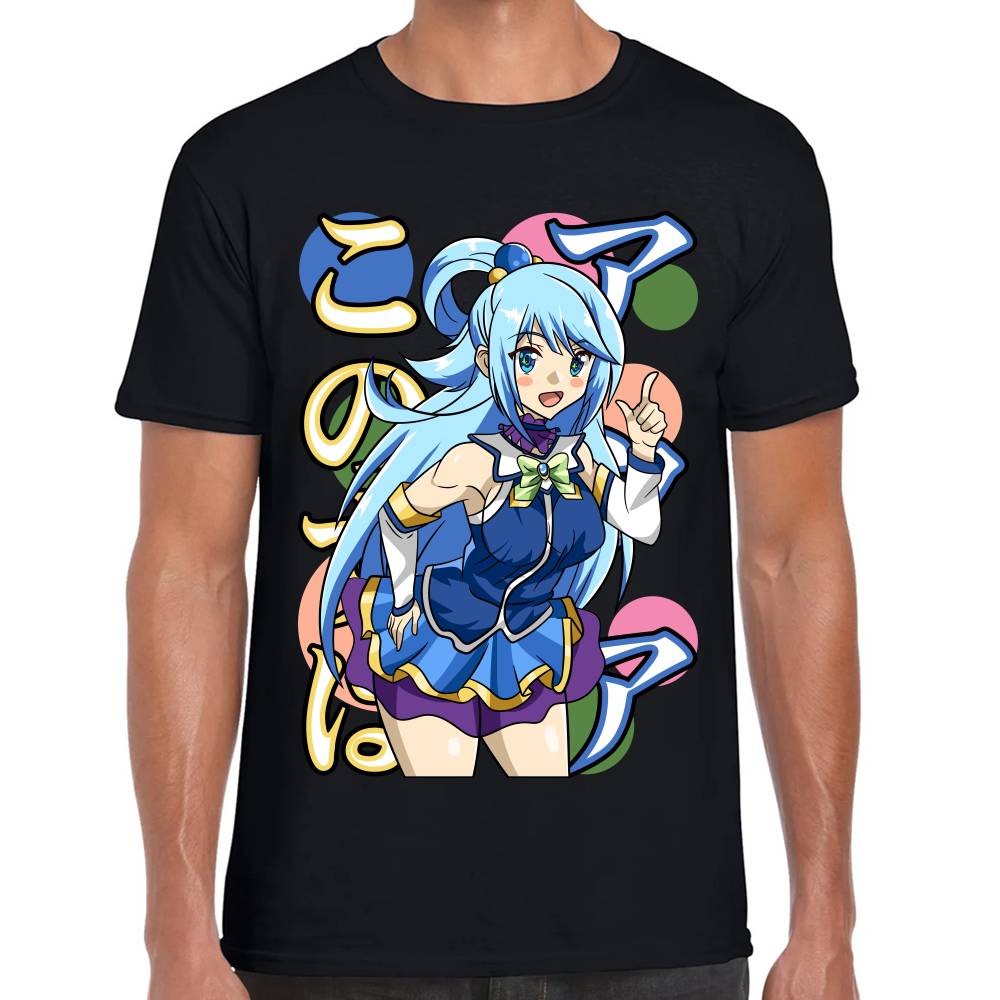 Playera KonoSuba Aqua Algodón Premium #0002848 Imagen principal del producto