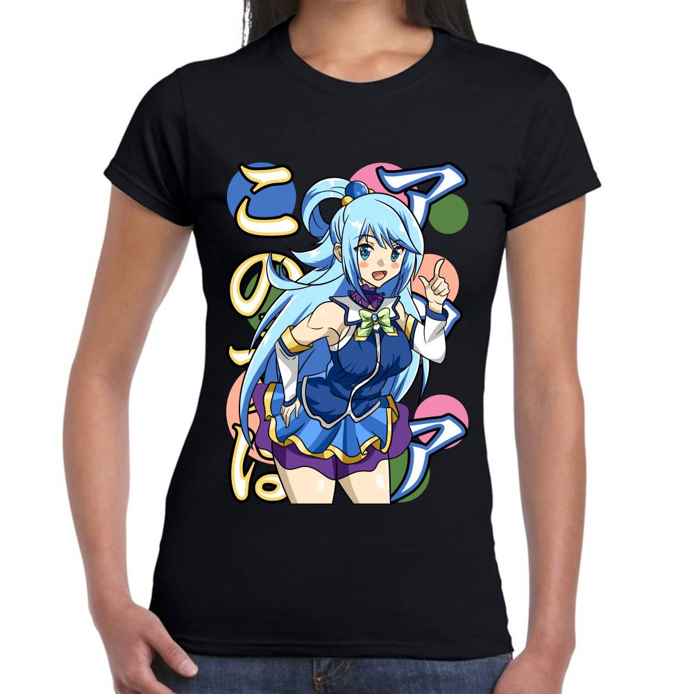 Playera KonoSuba Aqua Algodón Premium #0002848 Imagen secundaria del producto