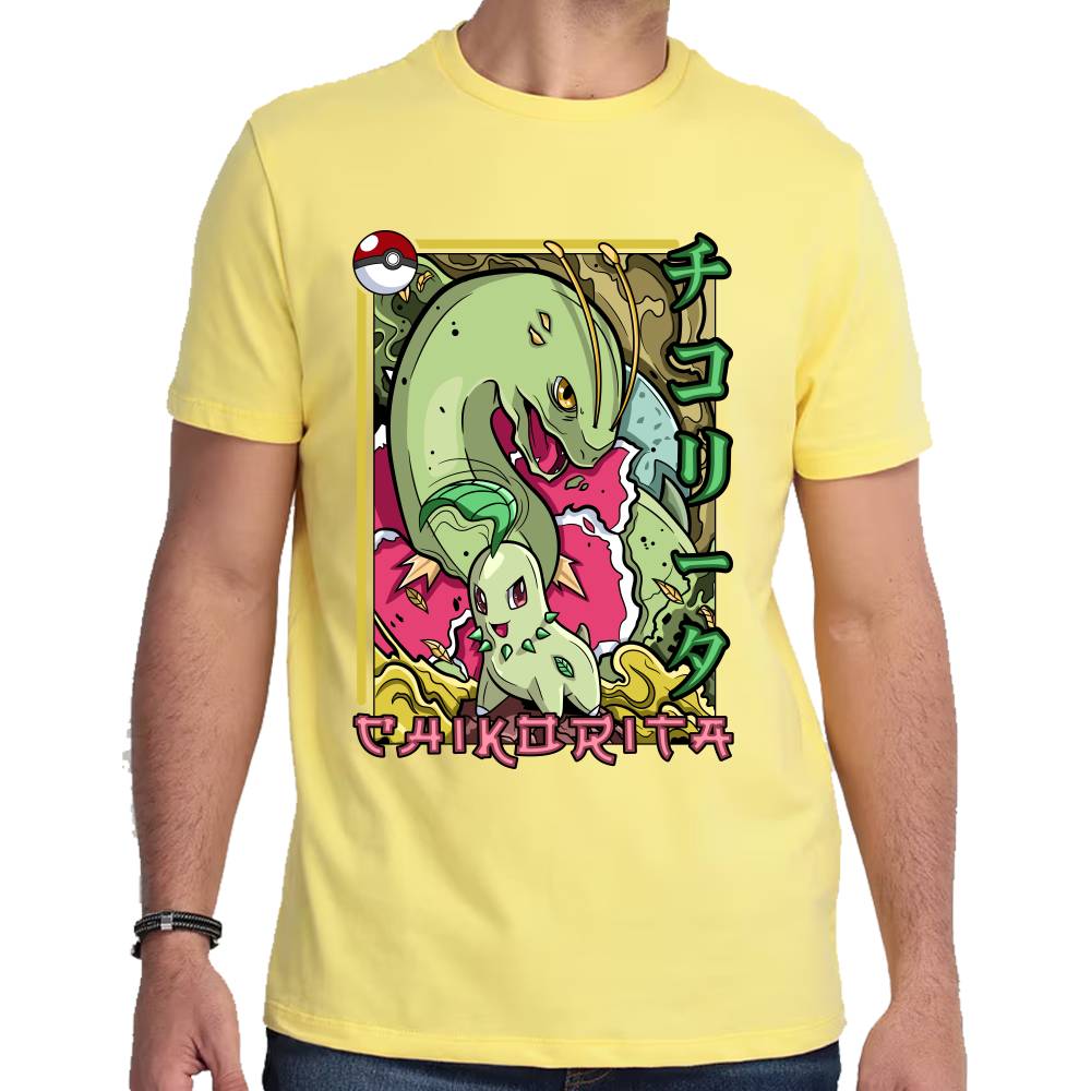 Playera Pokemon Chikorita Algodón Premium #0002876