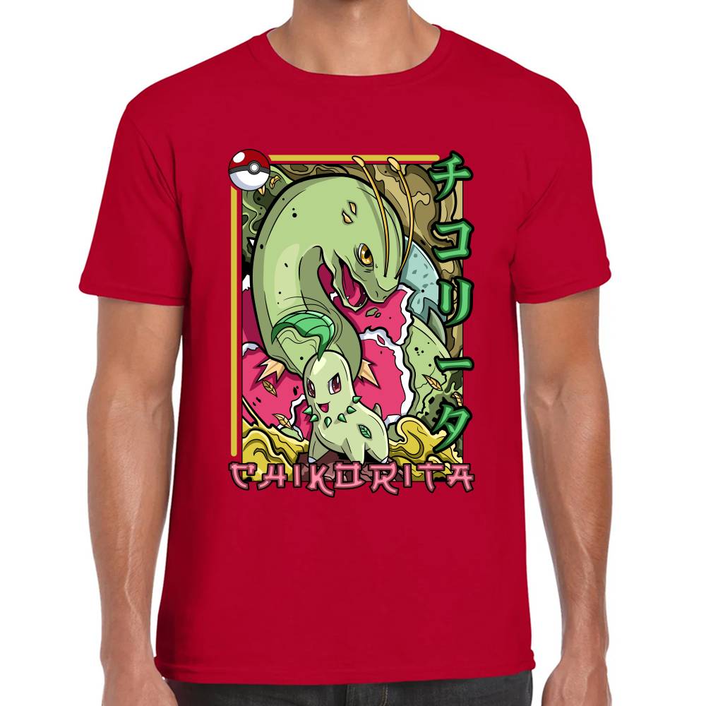 Playera Pokemon Chikorita Algodón Premium #0002876