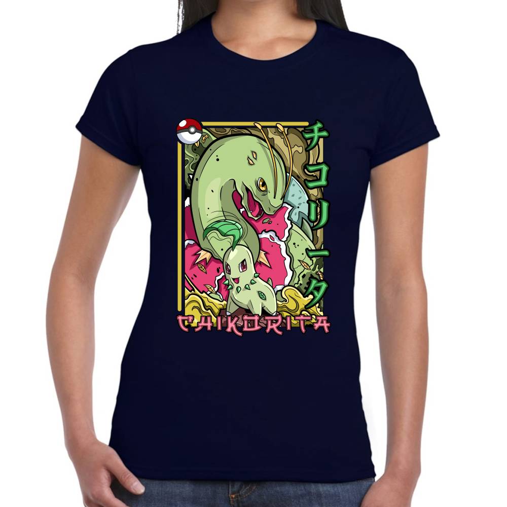 Playera Pokemon Chikorita Algodón Premium #0002876