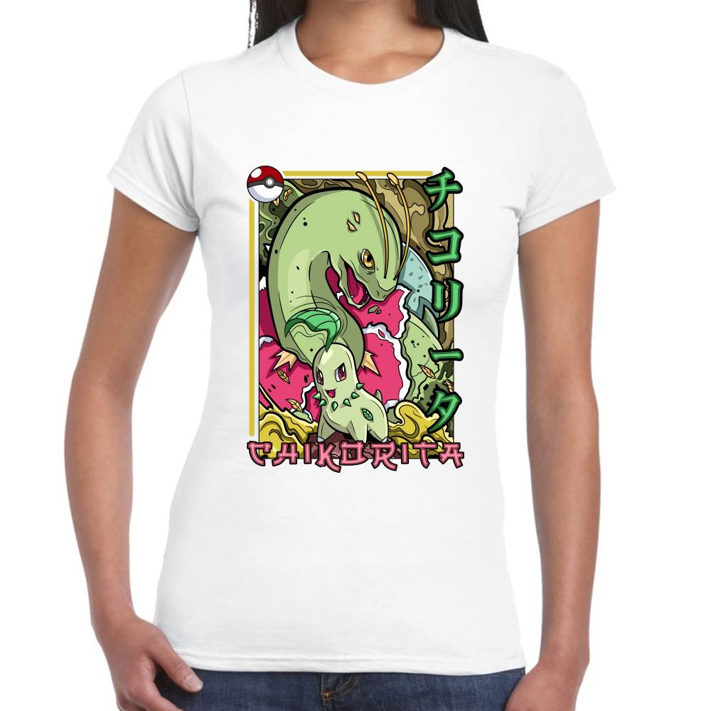 Playera Pokemon Chikorita Algodón Premium #0002876