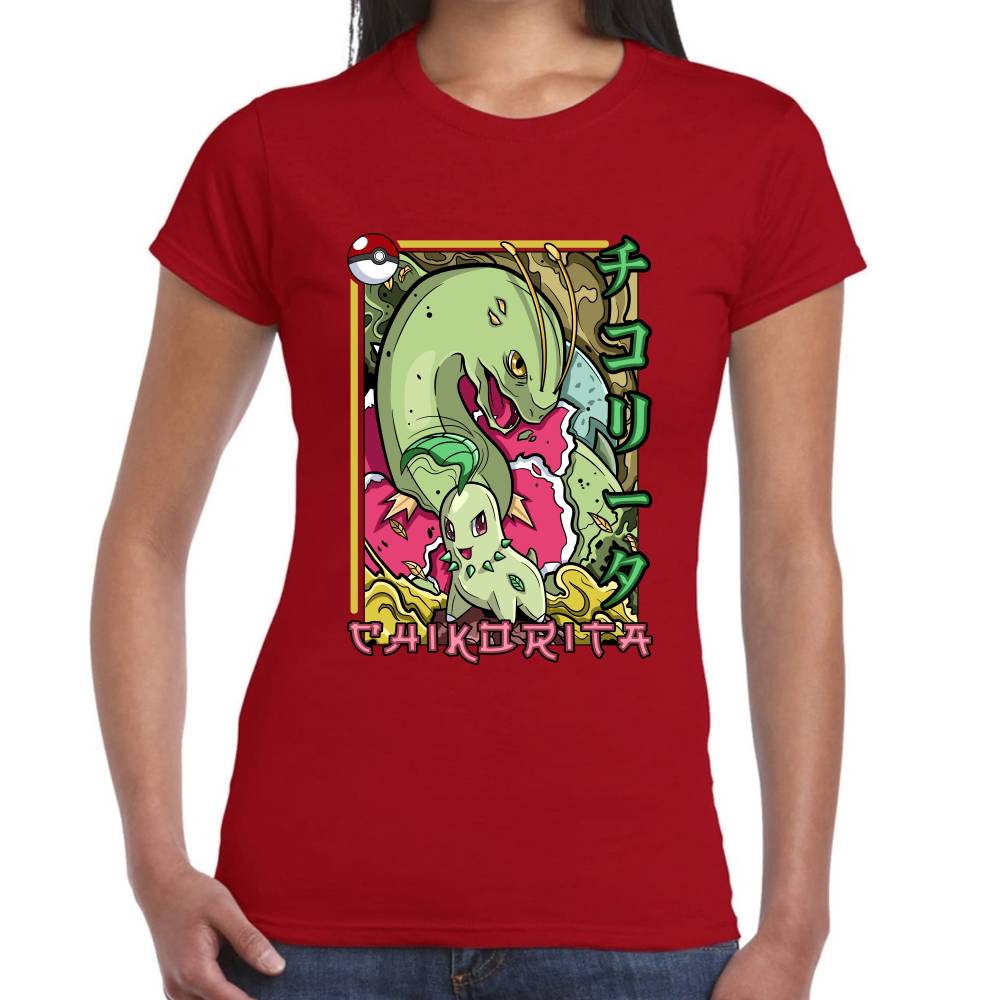 Playera Pokemon Chikorita Algodón Premium #0002876