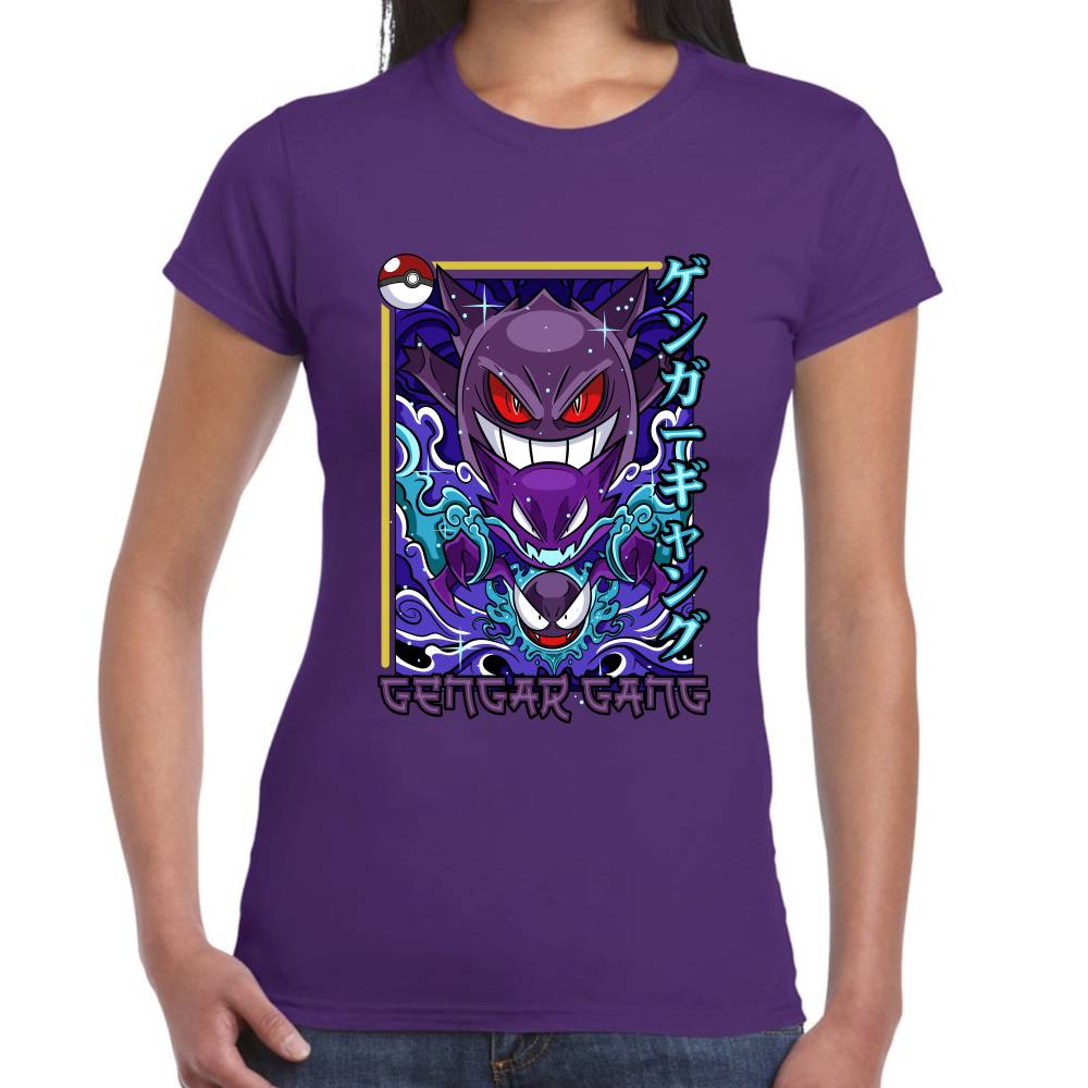 Playera Pokemon Gengar Gang Algodón Premium #0002877