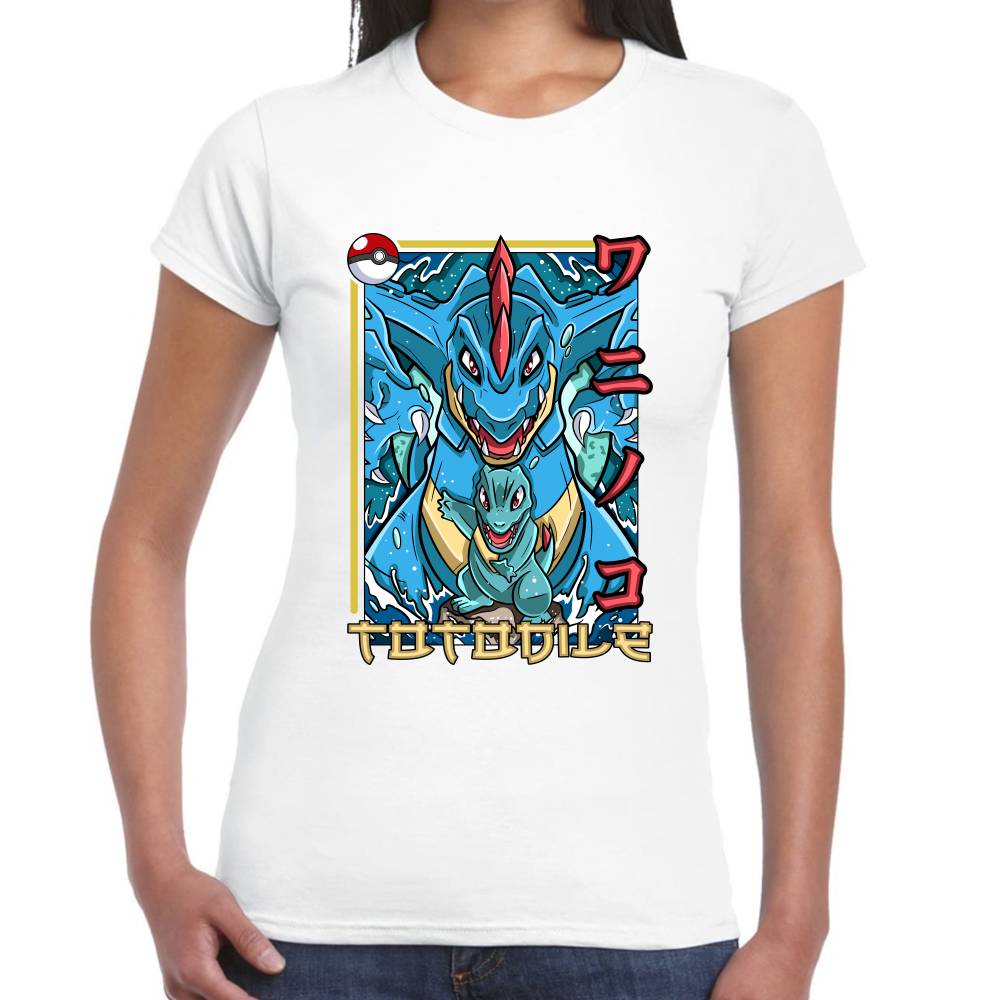 Playera Pokemon Totodile Algodón Premium #0002878 Imagen secundaria del producto