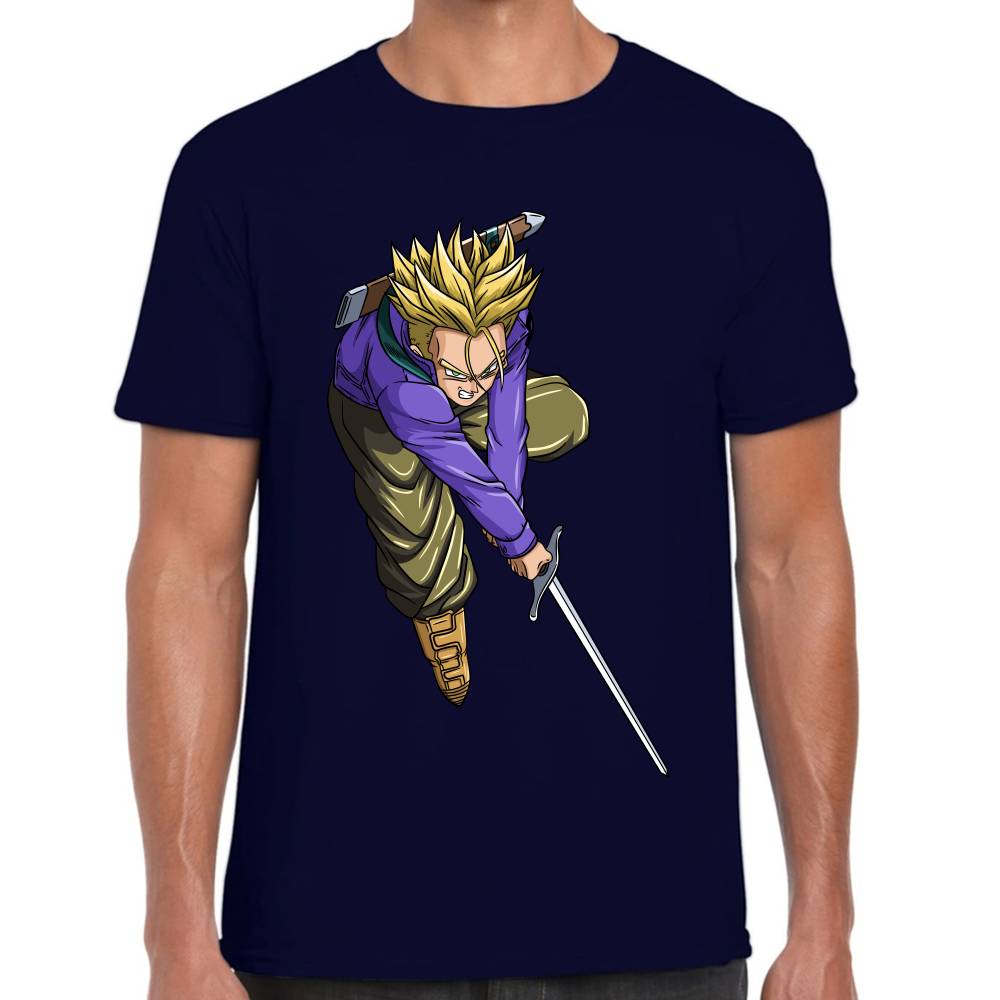 Playera Dragon Ball Trunks Cortando Algodón Premium #0002884
