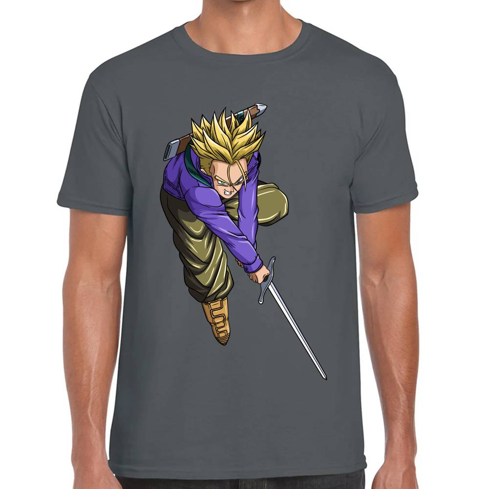 Playera Dragon Ball Trunks Cortando Algodón Premium #0002884