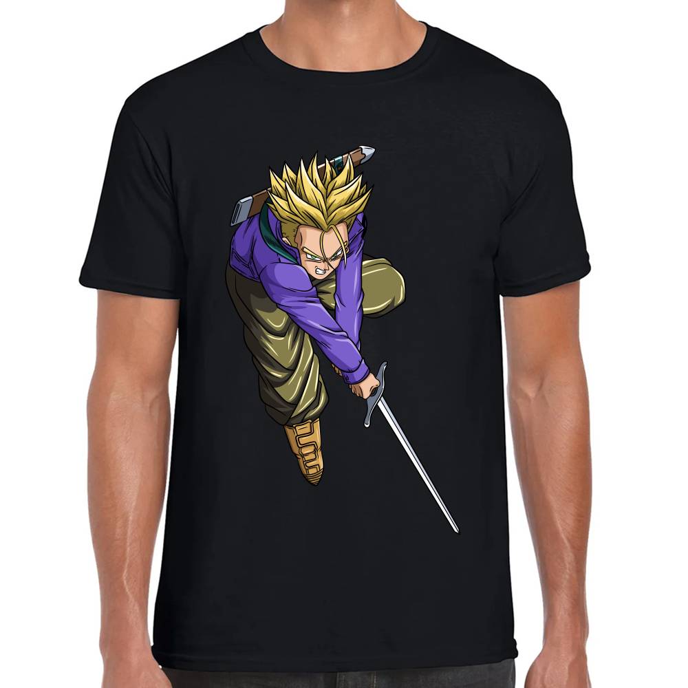 Playera Dragon Ball Trunks Cortando Algodón Premium #0002884