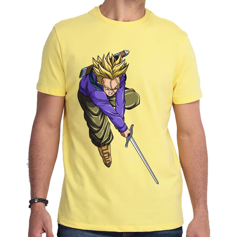Playera Dragon Ball Trunks Cortando Algodón Premium #0002884