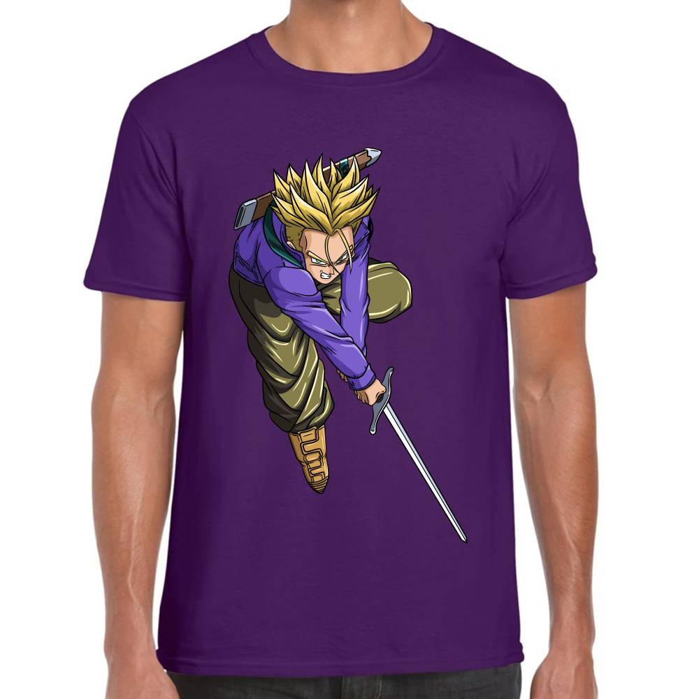 Playera Dragon Ball Trunks Cortando Algodón Premium #0002884