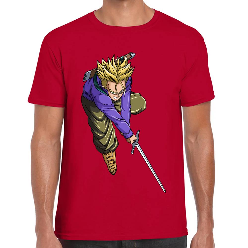 Playera Dragon Ball Trunks Cortando Algodón Premium #0002884