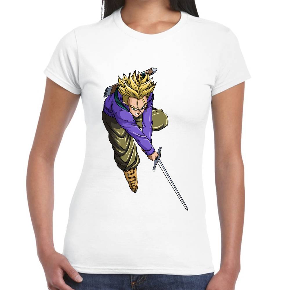 Playera Dragon Ball Trunks Cortando Algodón Premium #0002884 Imagen secundaria del producto