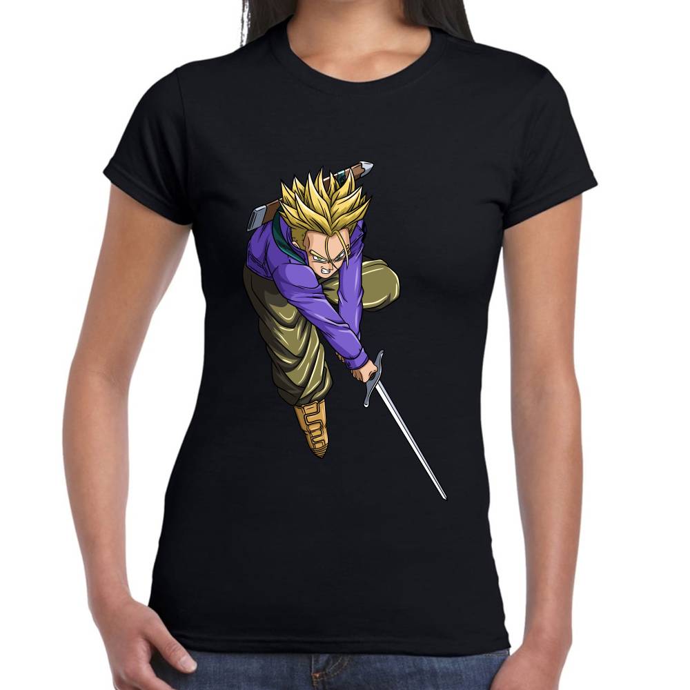 Playera Dragon Ball Trunks Cortando Algodón Premium #0002884