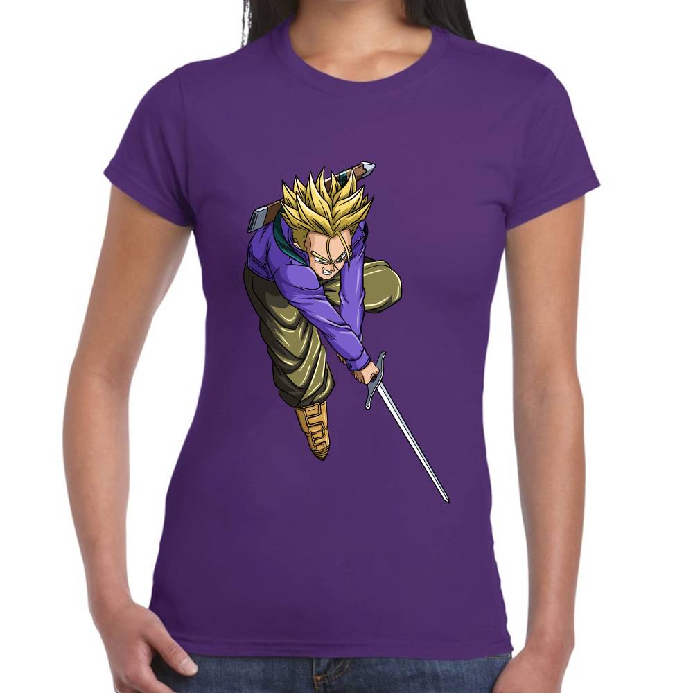 Playera Dragon Ball Trunks Cortando Algodón Premium #0002884