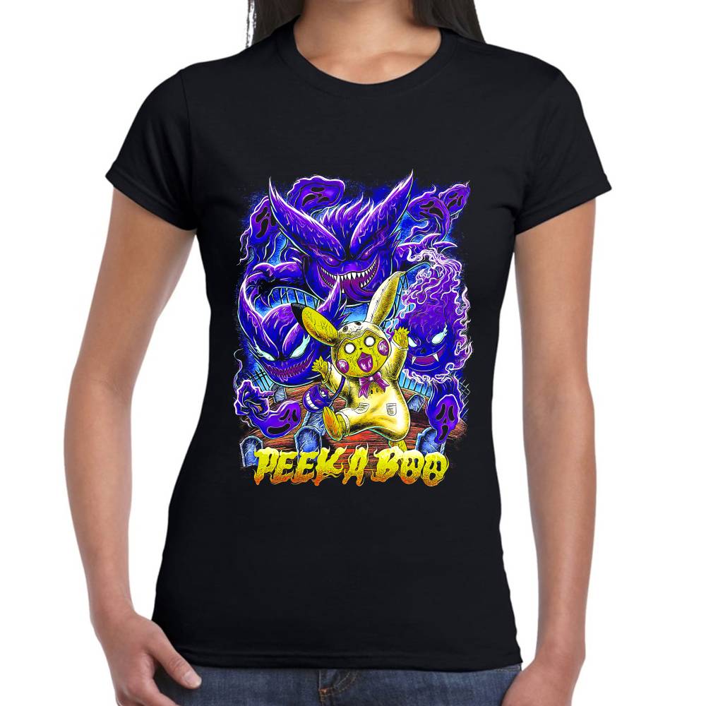 Playera Pokemon Gengar Peek A Boo Algodón Premium #0002885 Imagen secundaria del producto