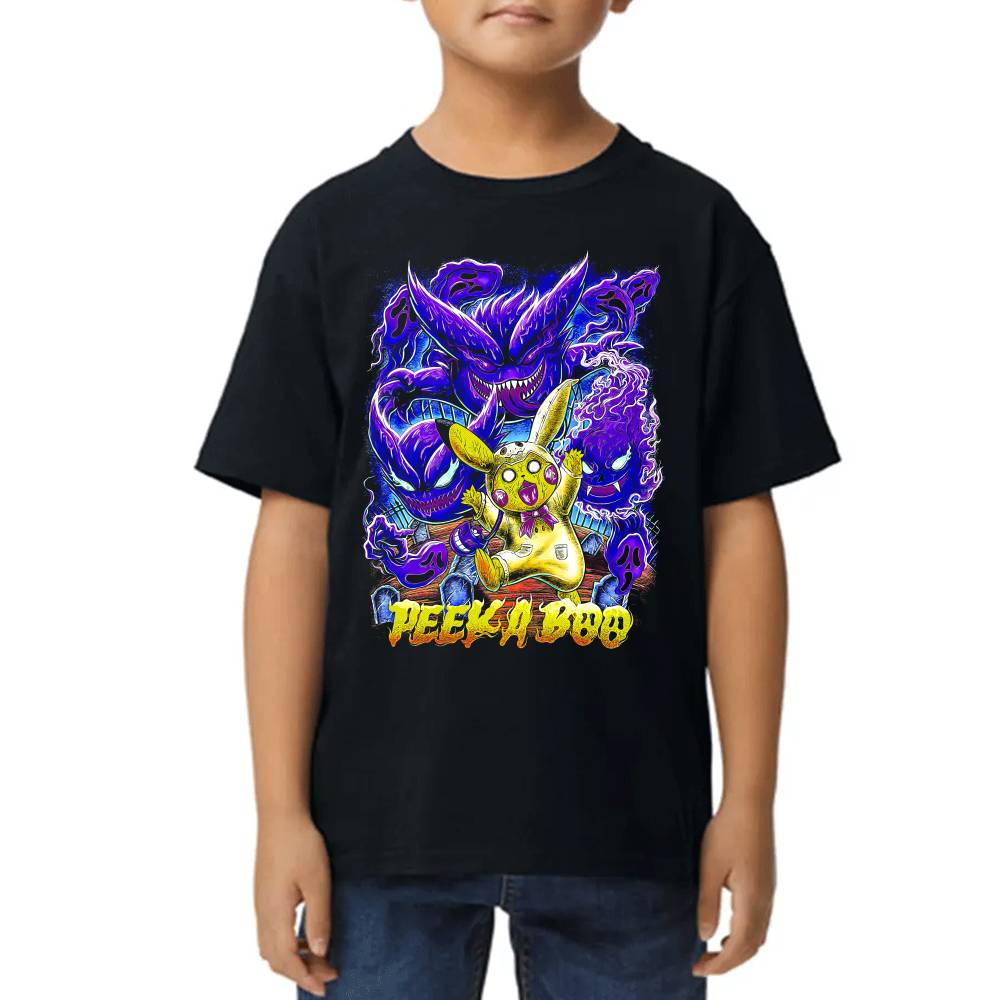 Playera de Niño Pokemon Gengar Peek A Boo Algodón Premium #0002885