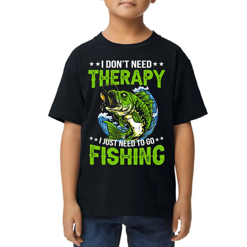 Playera La Pesca es Terapia Algodón Premium #0002888 Imagen principal del producto