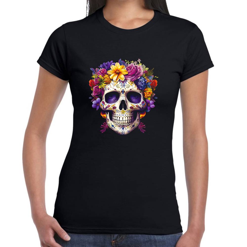 Playera Calavera Dia de Muertos Mexico Algodón Premium #0002896