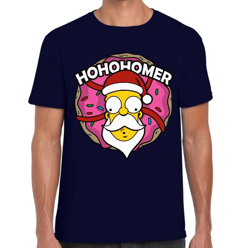 Playera Los Simpsons Navidad Ho Ho Homero Algodón Premium #0002912