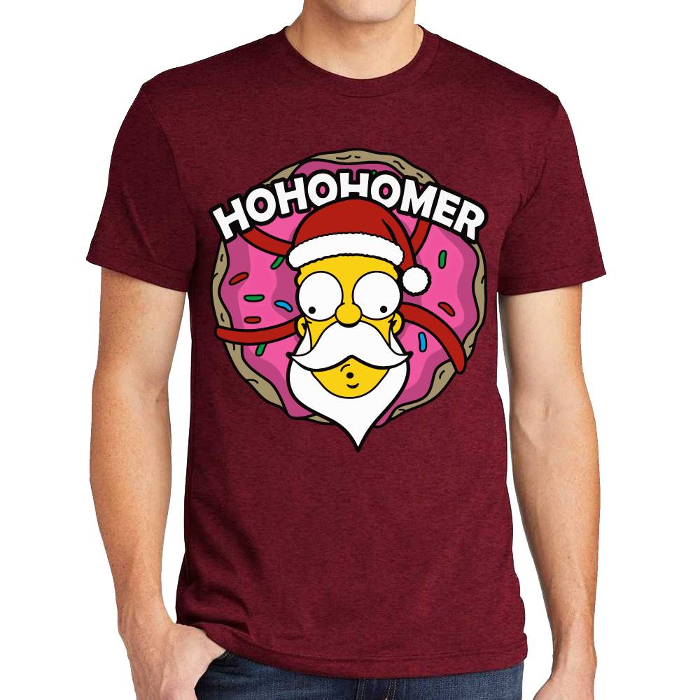 Playera Los Simpsons Navidad Ho Ho Homero Algodón Premium #0002912
