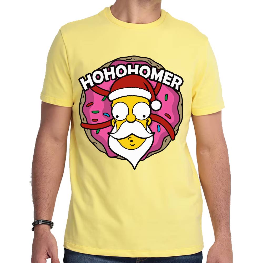 Playera Los Simpsons Navidad Ho Ho Homero Algodón Premium #0002912