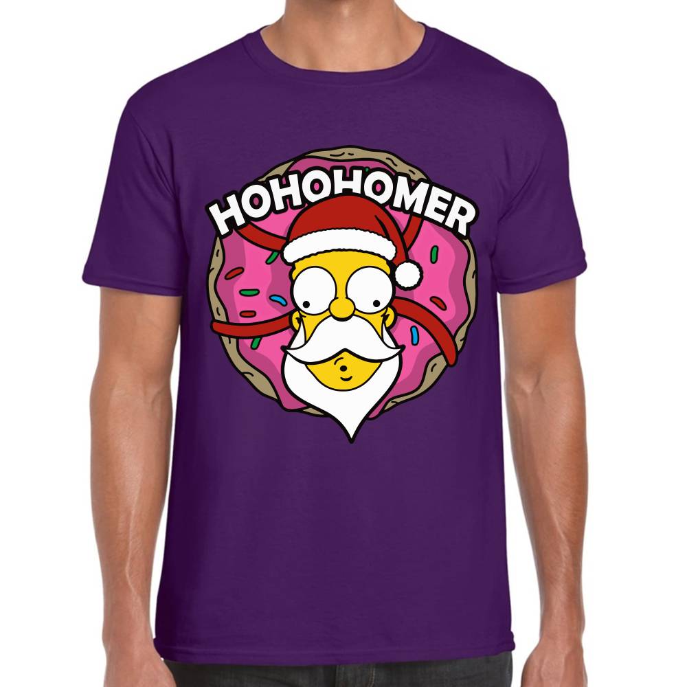 Playera Los Simpsons Navidad Ho Ho Homero Algodón Premium #0002912
