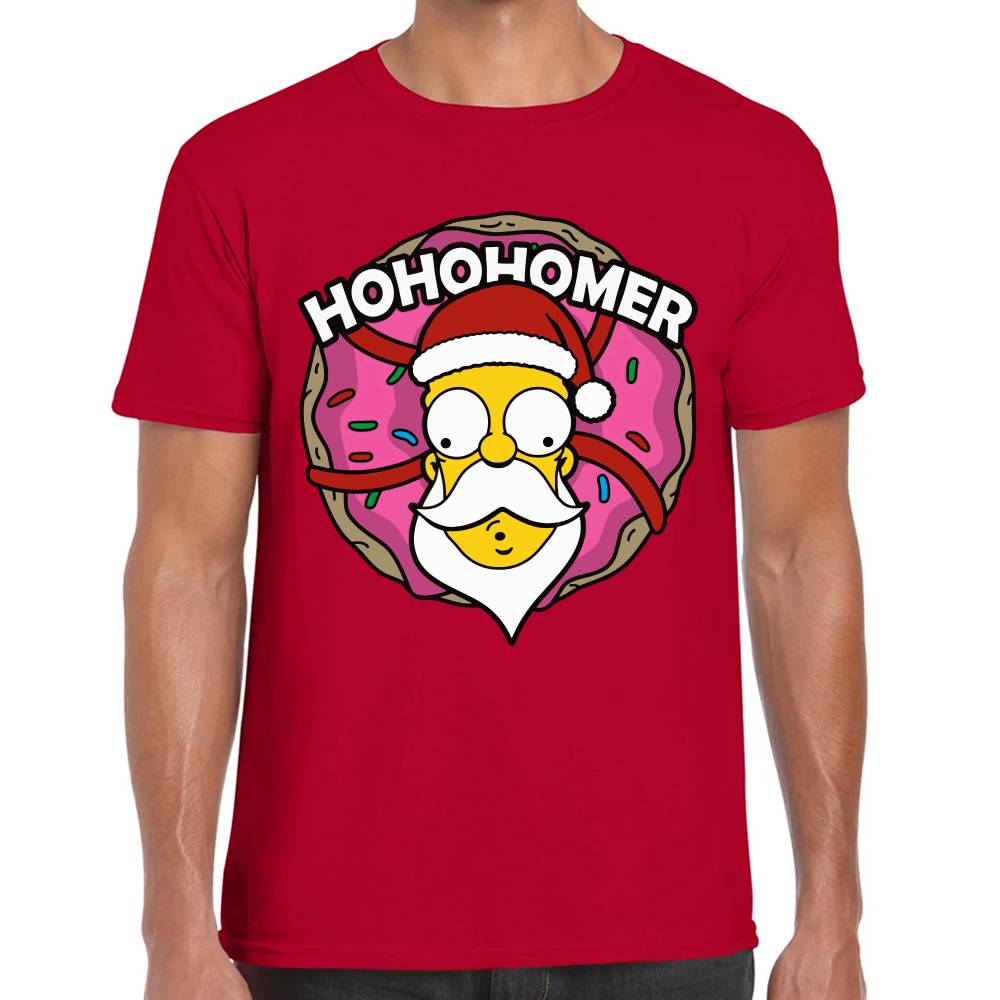 Playera Los Simpsons Navidad Ho Ho Homero Algodón Premium #0002912
