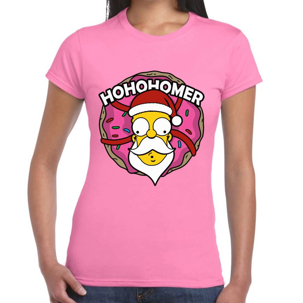 Playera Los Simpsons Navidad Ho Ho Homero Algodón Premium #0002912