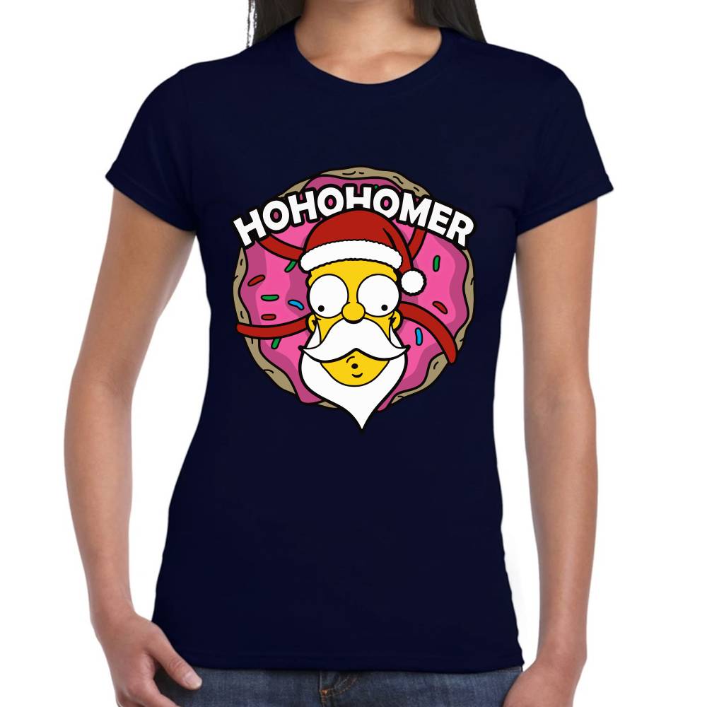 Playera Los Simpsons Navidad Ho Ho Homero Algodón Premium #0002912