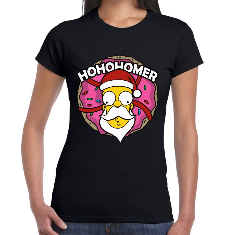 Playera Los Simpsons Navidad Ho Ho Homero Algodón Premium #0002912