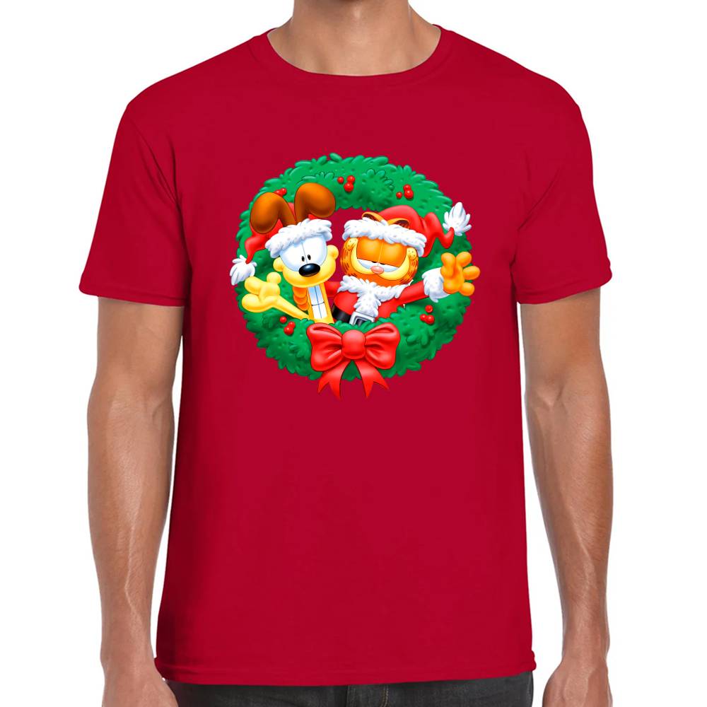 Playera Garfield y Odie Navidad Algodón Premium #0002913 Imagen principal del producto