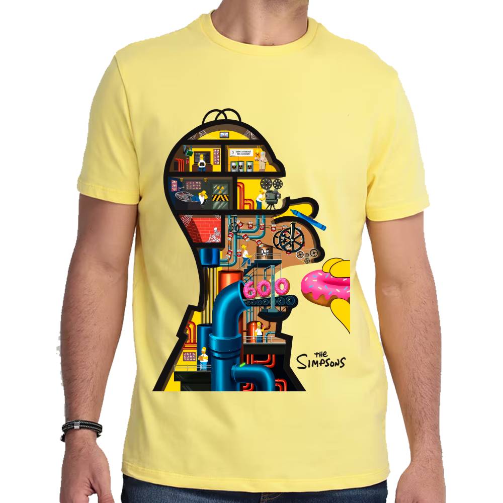 Playera Los Simpons Homero 600 Algodón Premium #0002923